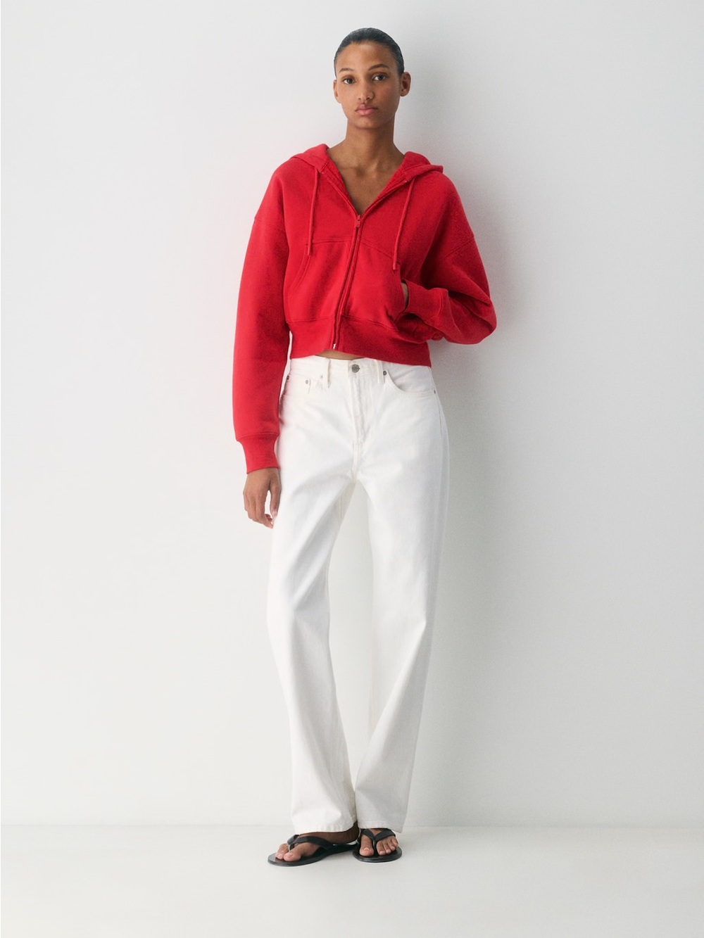 Aritzia boxy zip hoodie